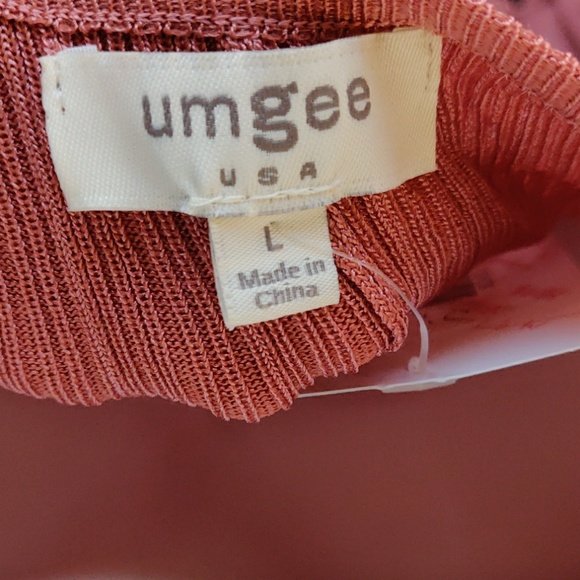 Umgee front knot slit sleeved Kendall sweater top - Picture 8 of 8